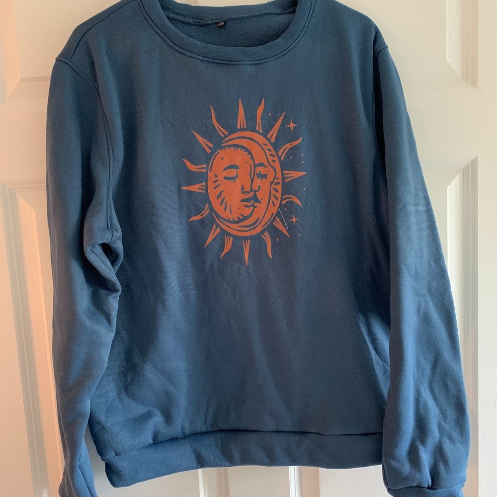 Sun and Moon Graphic Vintage Crewneck